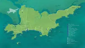 Guarujá - mapa das praias