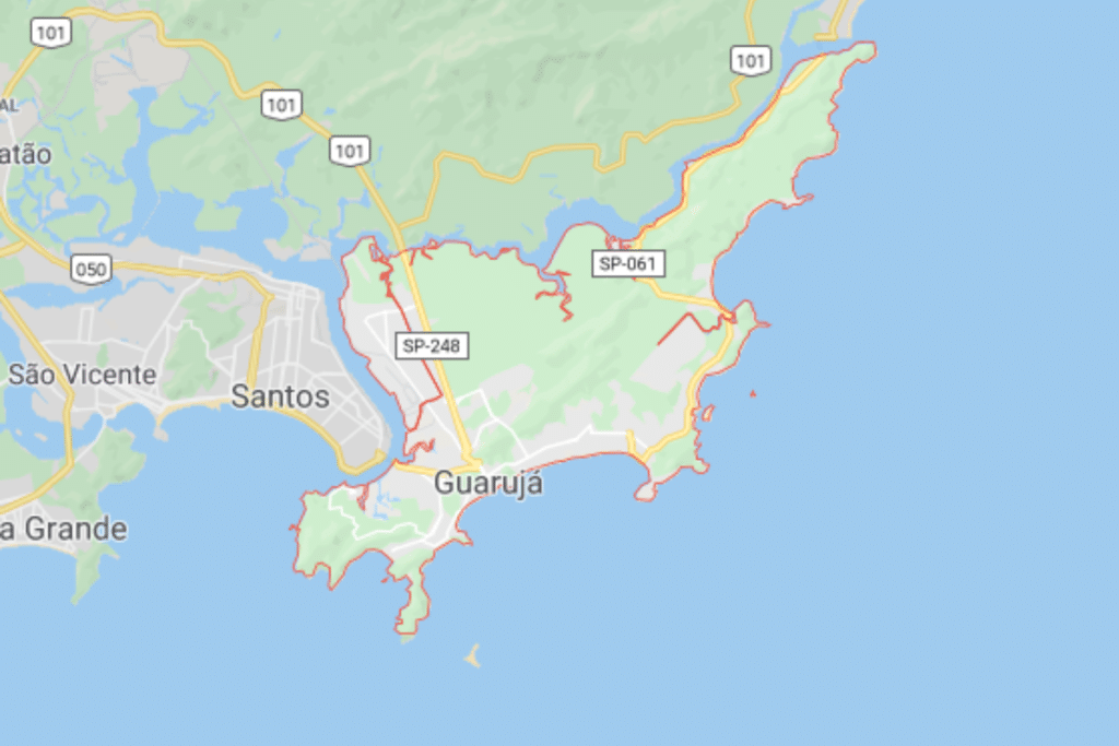 Hotel: Como escolher o hotel ideal para suas férias no Guarujá? a map of a city
